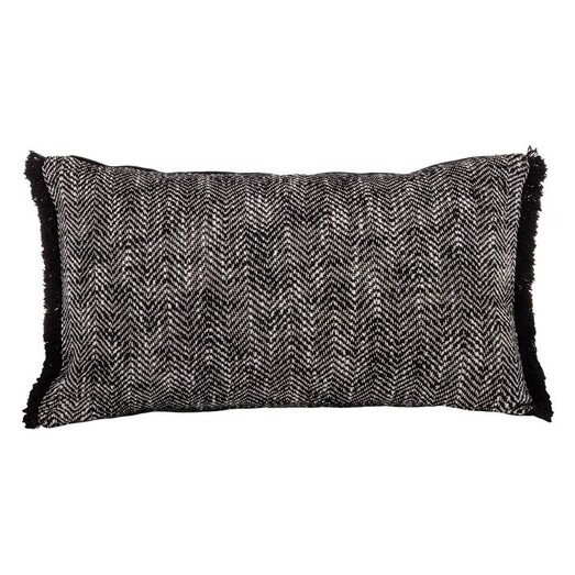 Picture of Yield Cotton Breakfast Cushion in Black by Amalfi