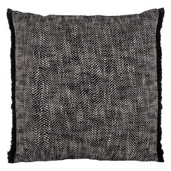 Picture of Yield Cotton Cushion in Black by Amalfi