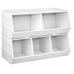 Picture of Yonas Kids' Storage Rack MDF White Big Fun Club