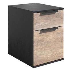 Picture of Zamira 2-Drawer Filing Cabinet Melamine Mahogany Iniko