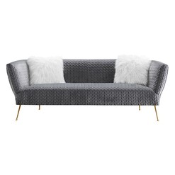 Picture of Zeta Velvet 3-Seater Sofa Polyester Grey Future Classics Furniture