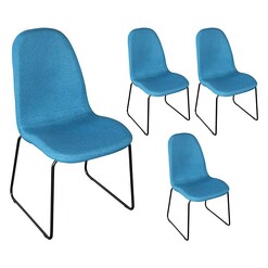 Picture of Zette Dining Chair (Set of 4) in Sky Blue by Dover Mason