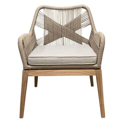 Picture of Zion Handwoven Dining Chair with Oak Legs Wood Natural/Oatmeal Hudson Furniture