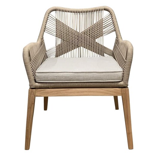 Picture of Zion Handwoven Dining Chair with Oak Legs Wood Natural/Oatmeal Hudson Furniture