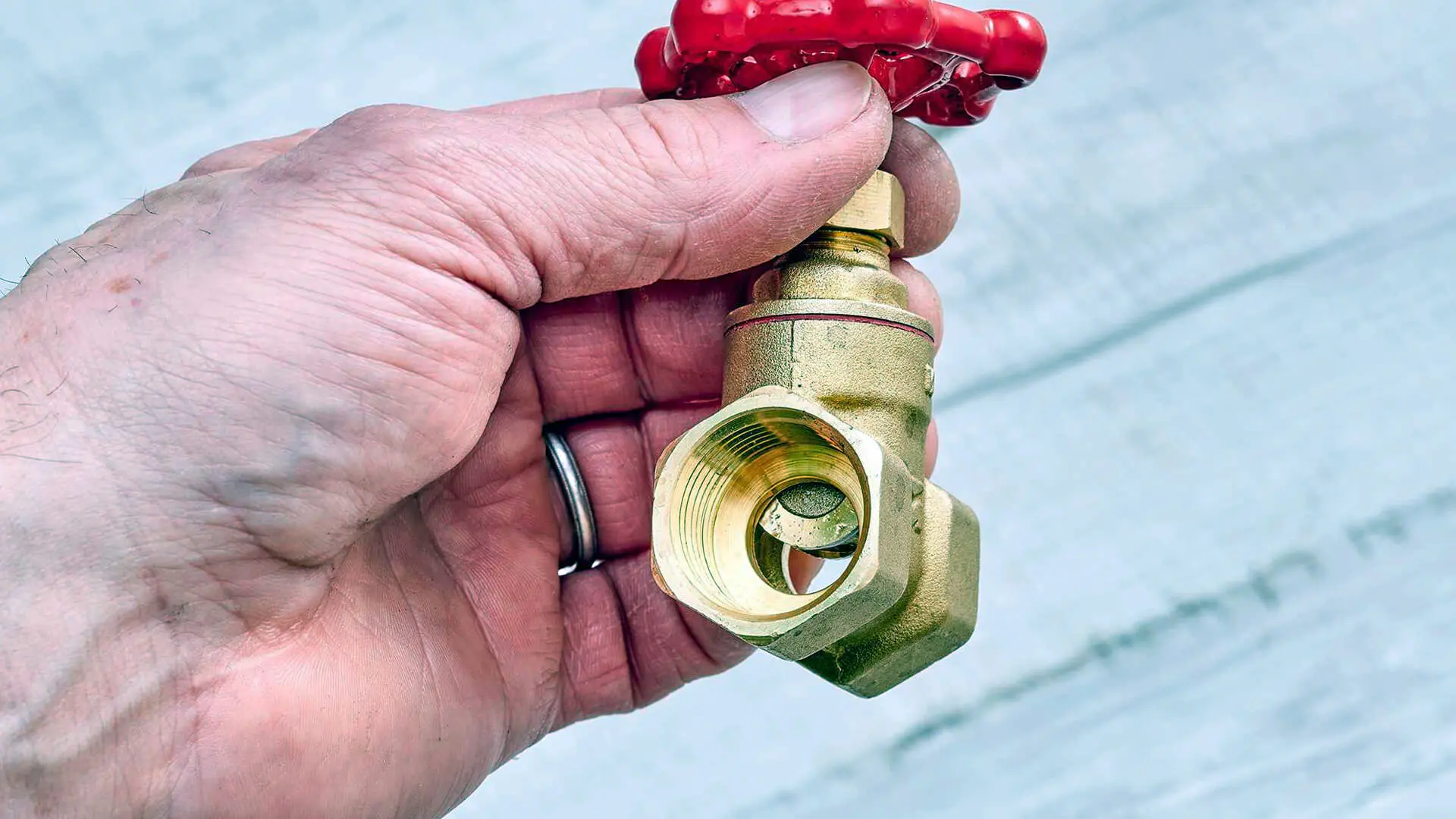 Water Valve In Hand Water Valve Hand