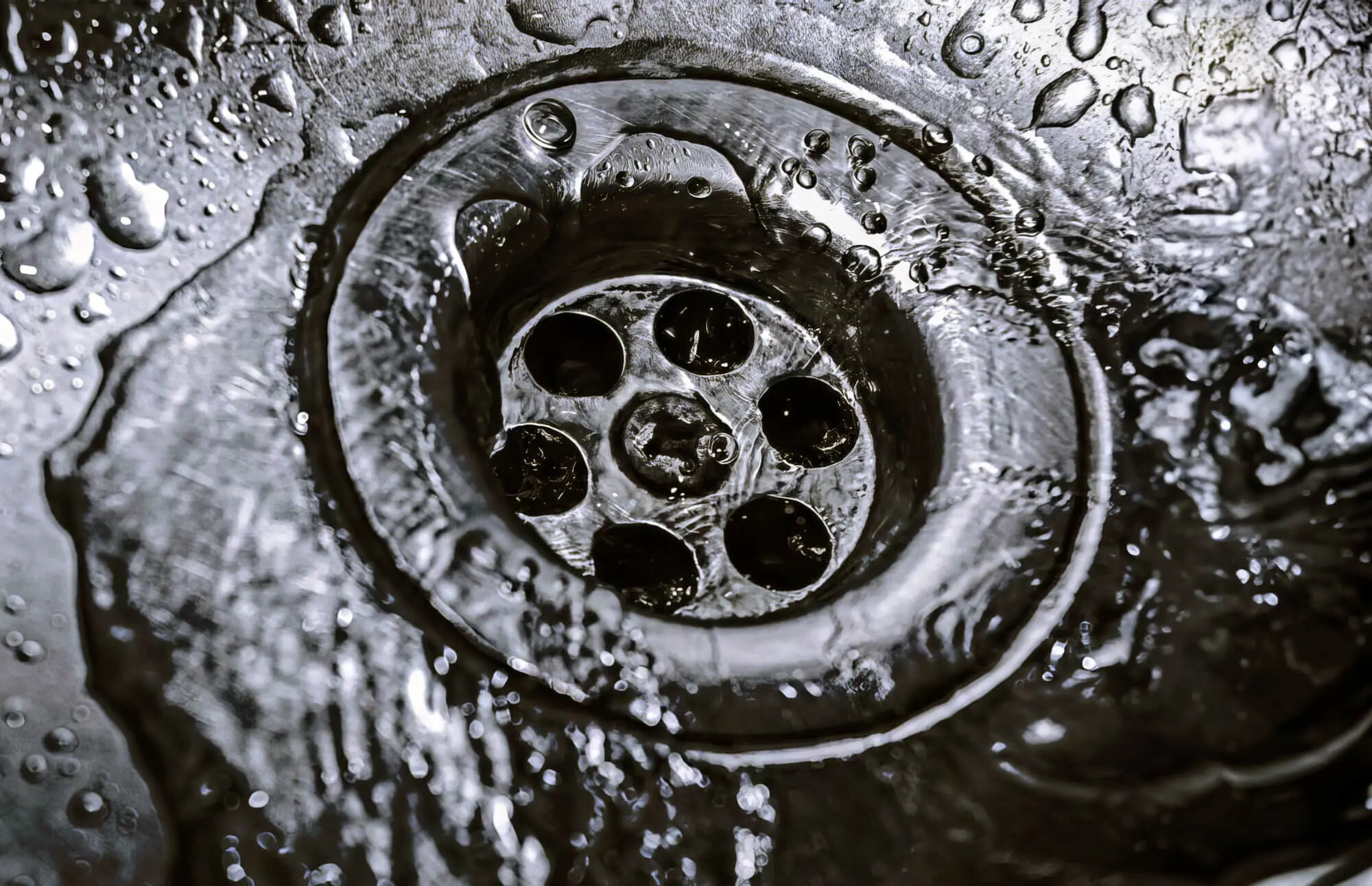 Slow Draining Sink Closeup