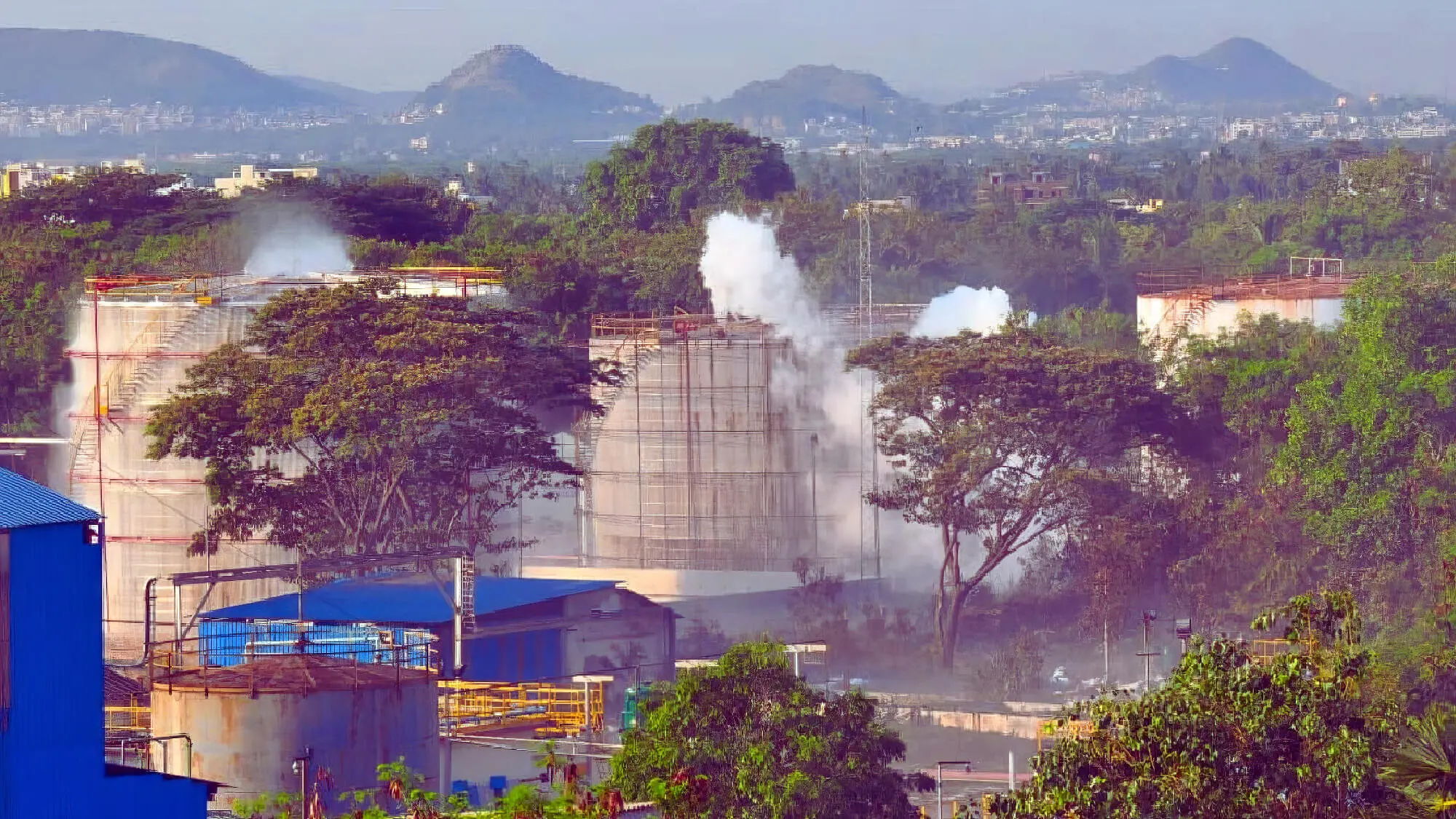 Industrial Gas Leak Factory