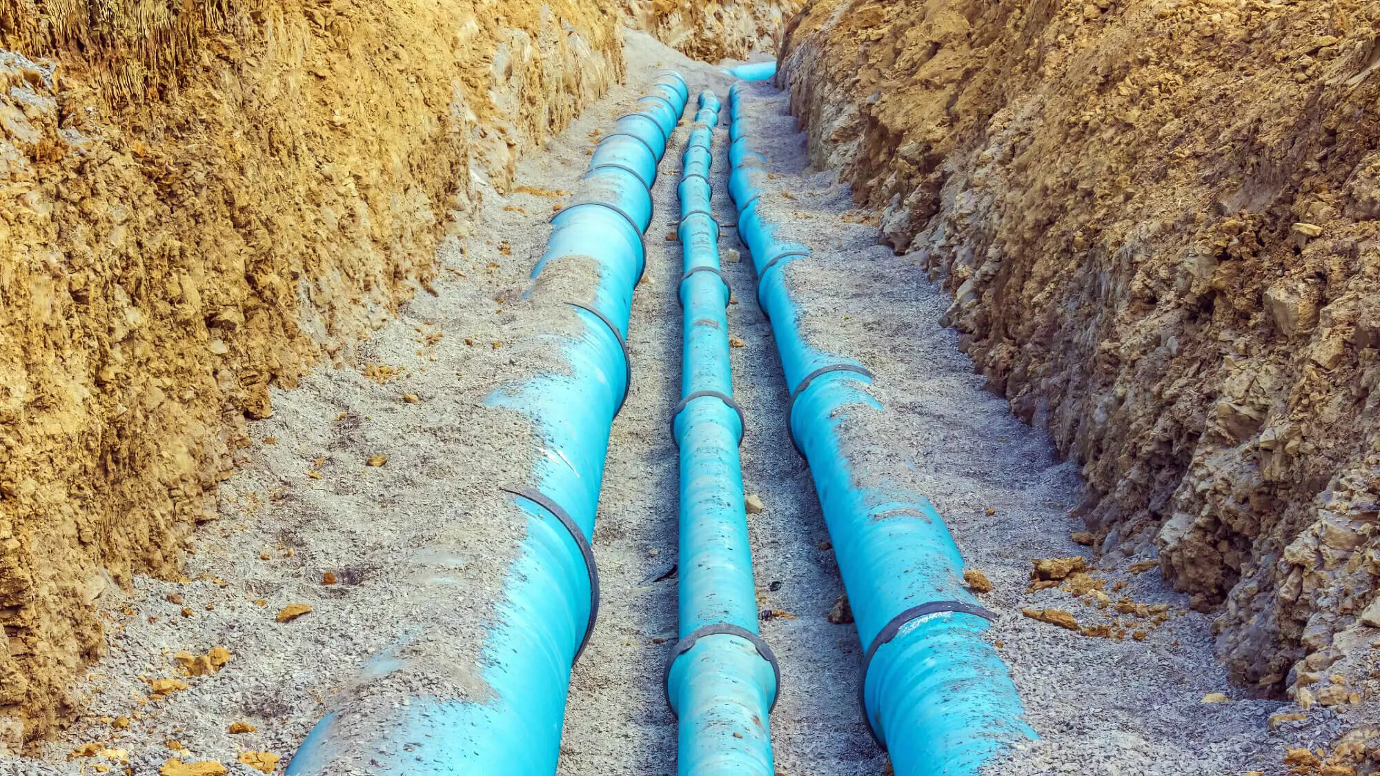 2024 06 Industrial Pipes In Ground Blue Industrial Pipes Ground Blue