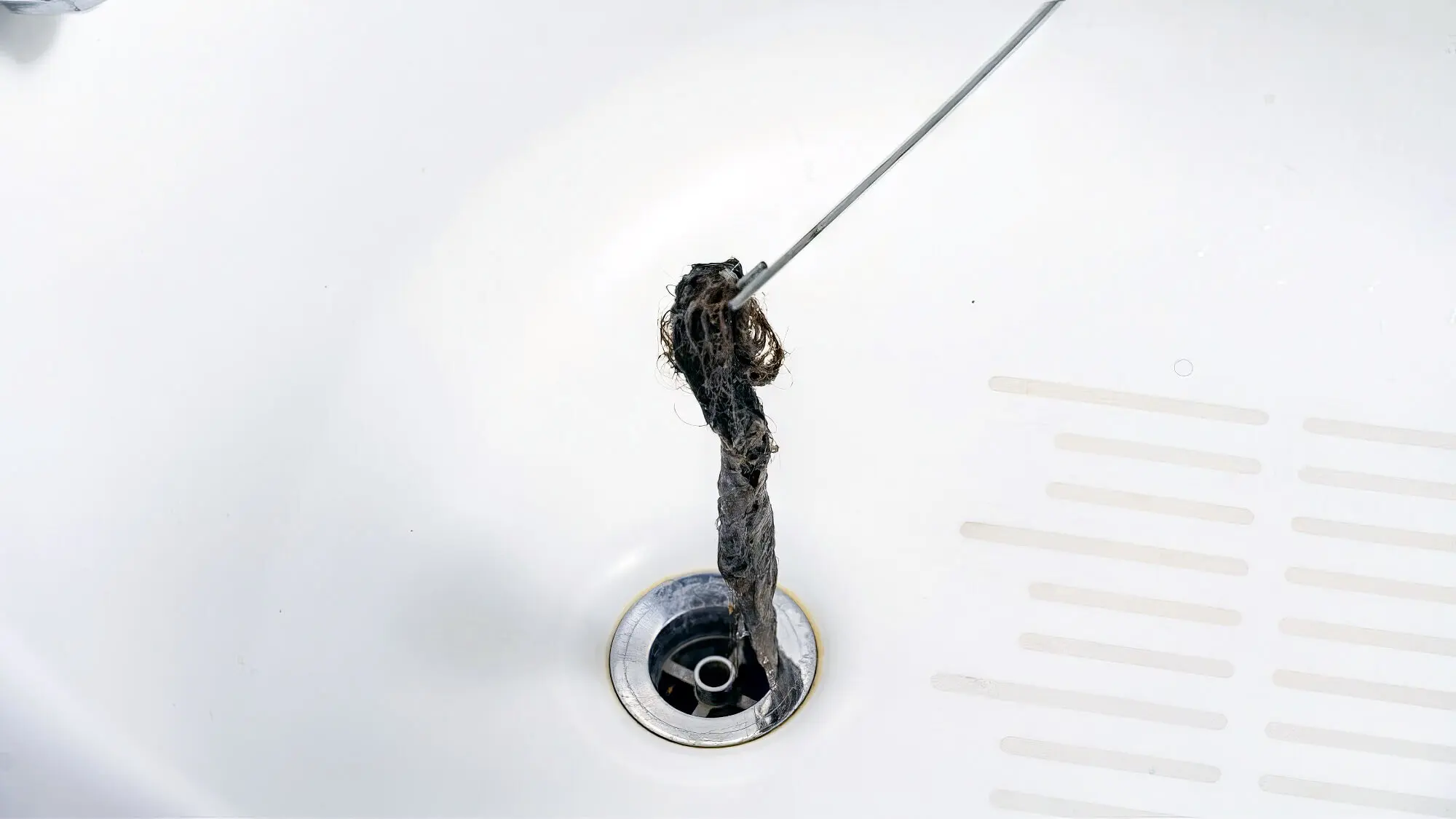 2024 06 Removing Hair Debis From Drain Removing Hair Debis Drain