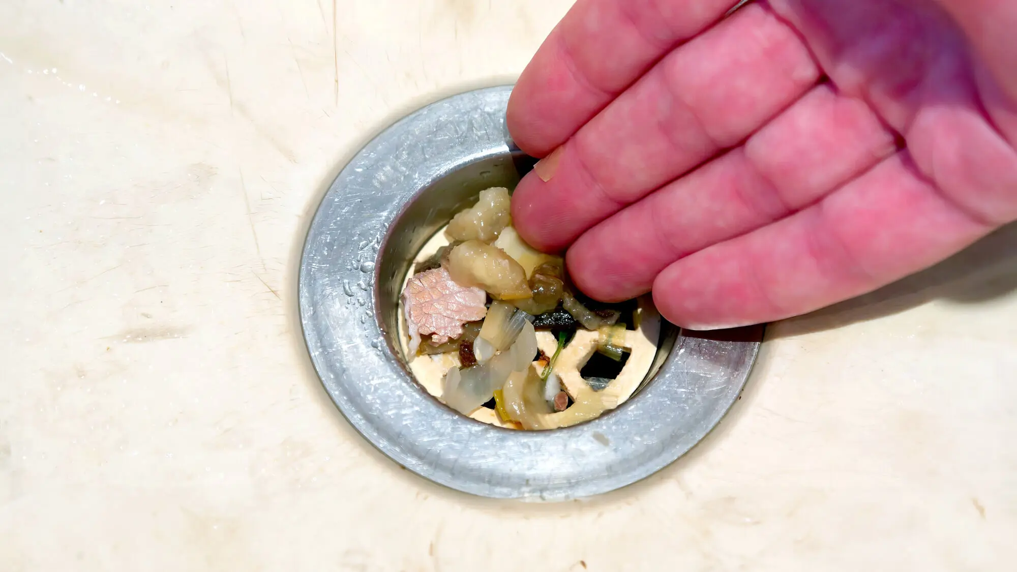 Food Scraps Blocking Kitchen Sink
