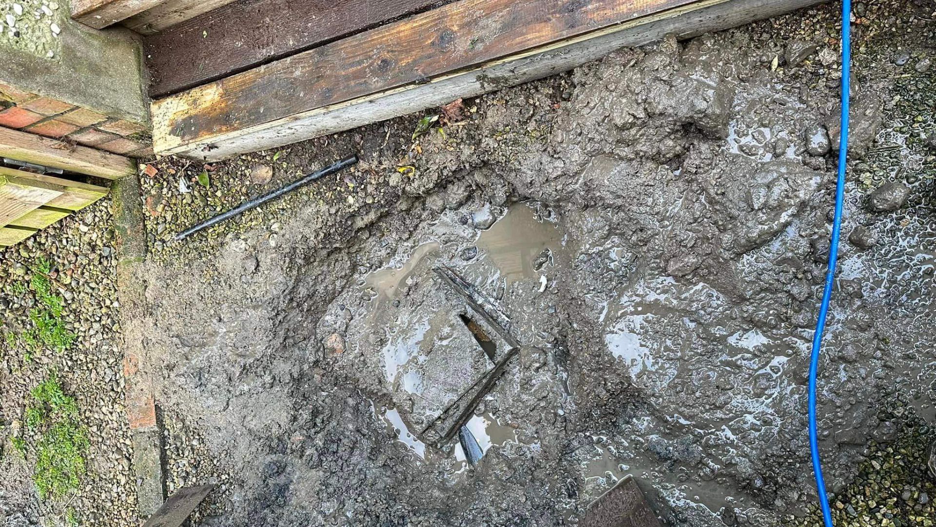 Muddy Blocked Stormwater Drain