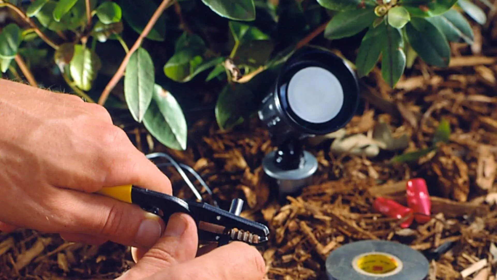 Person Installing Voltage Garden Lights