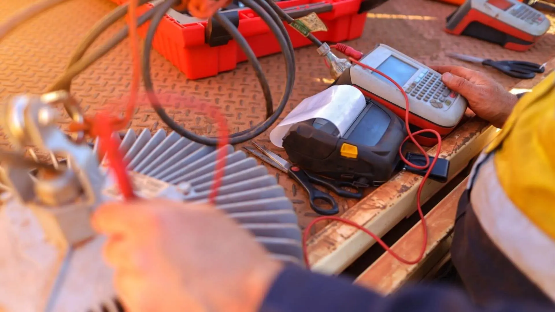Residential Electrician Performing Safety Check