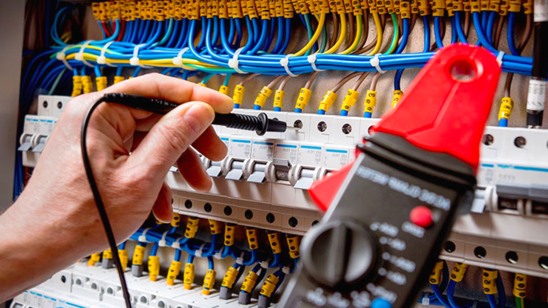 Testing Electrical Switchboard Red Black Device