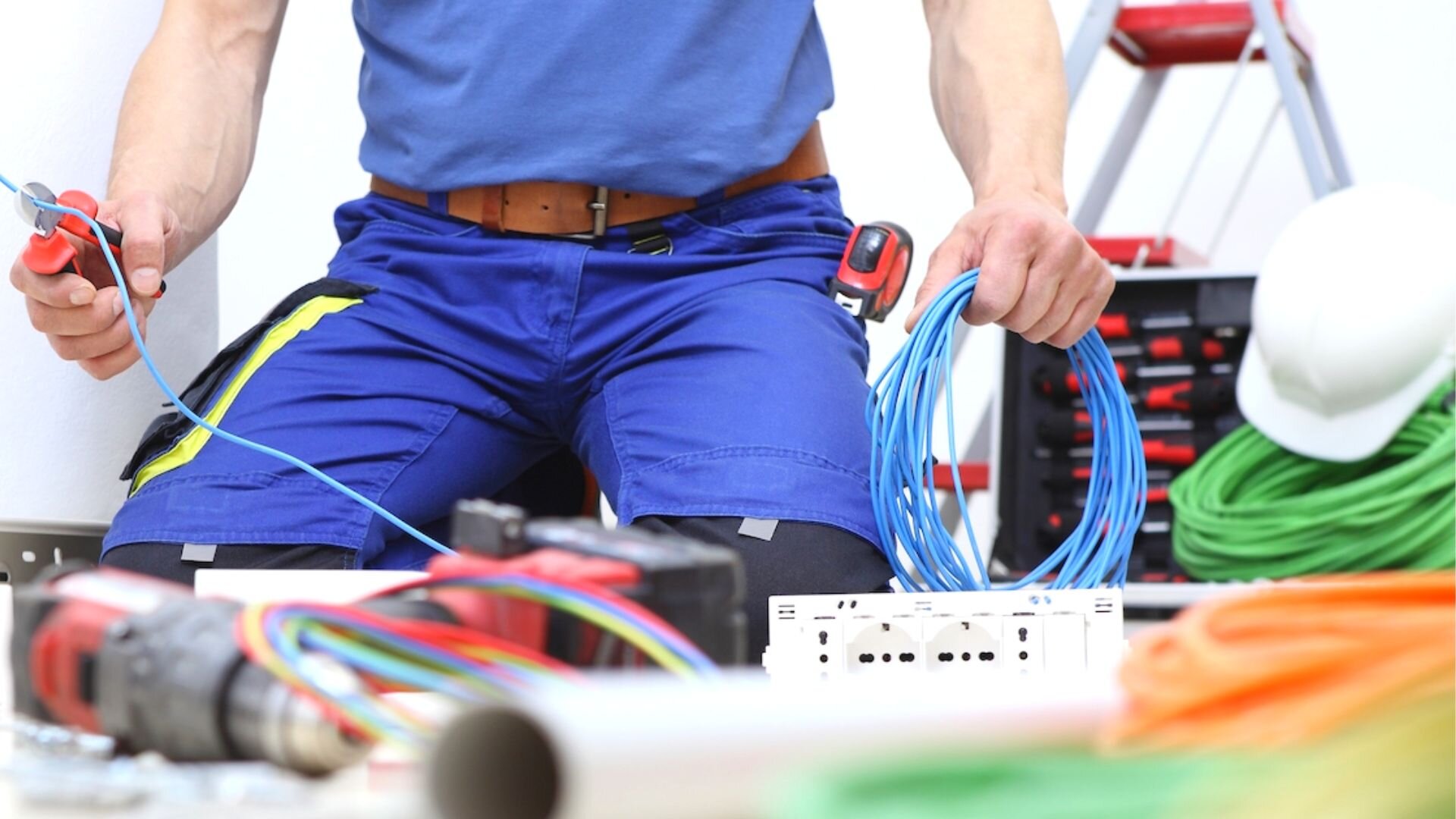 Electrician Organising Equipment Electrical Remodel