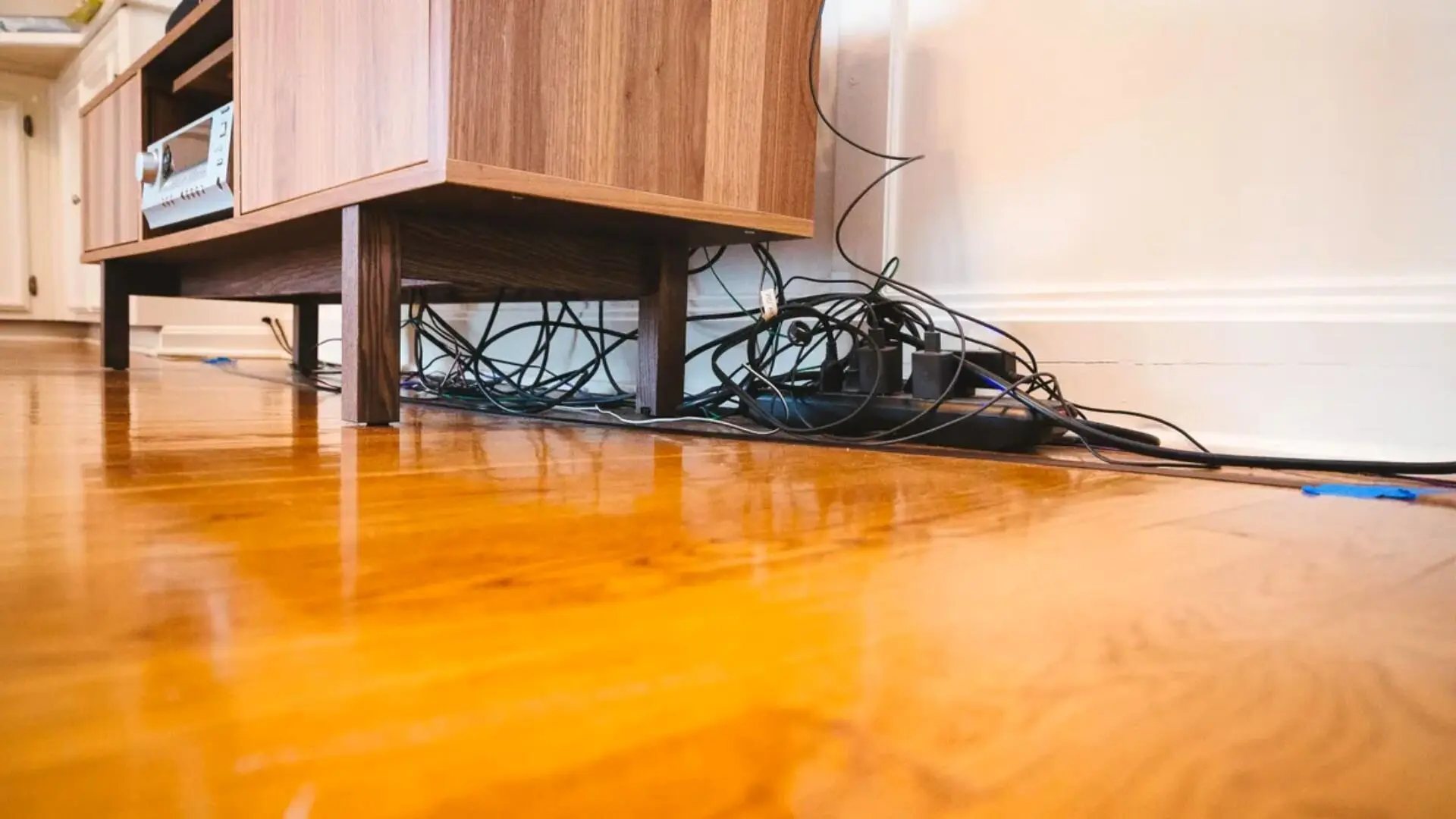 Tangled Cords Tv Table