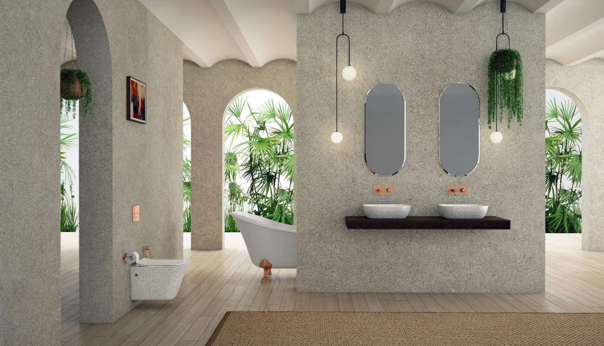 Ultra Modern Open Bathroom Design