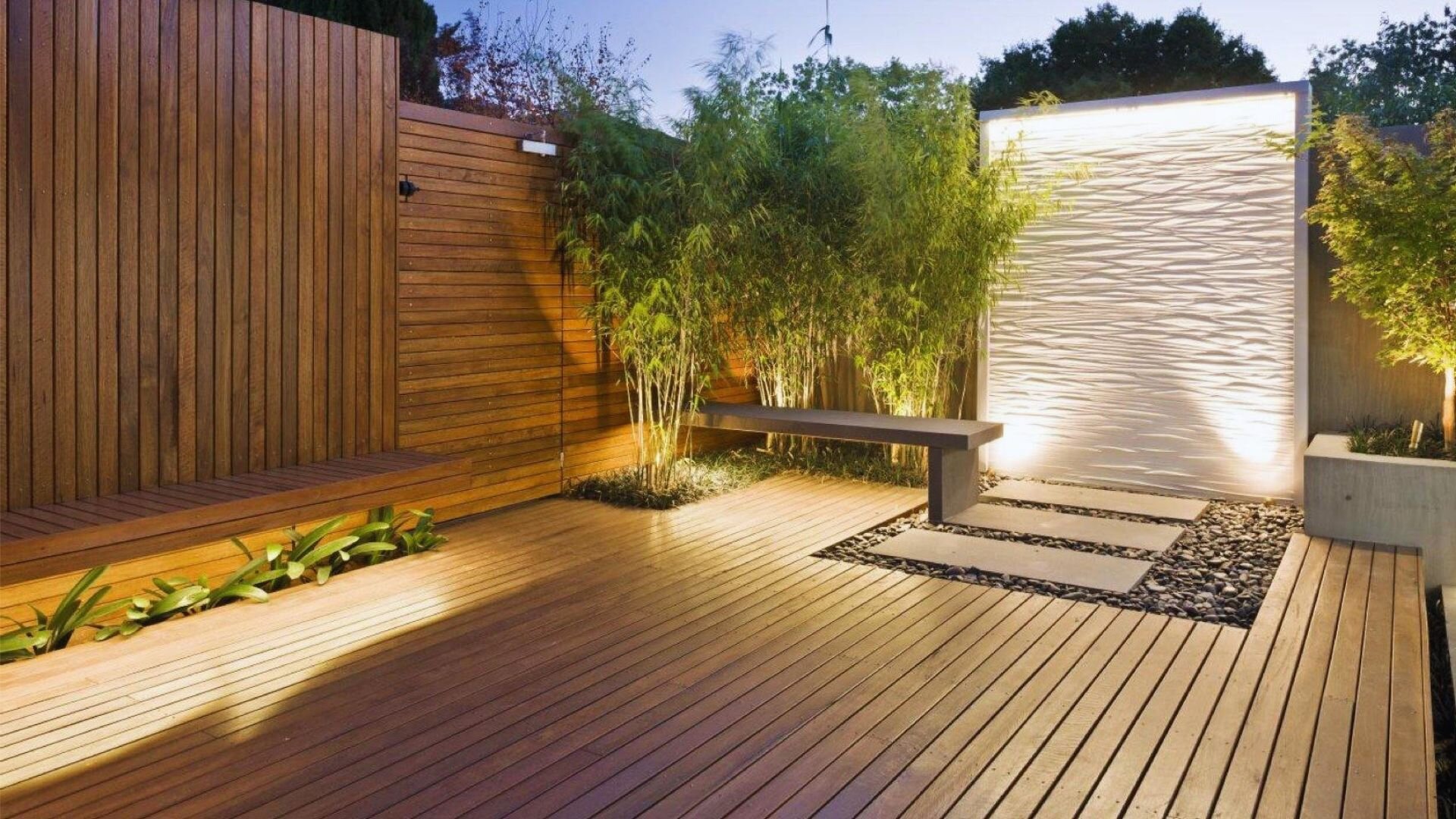 Deck Lighting Feature Wall