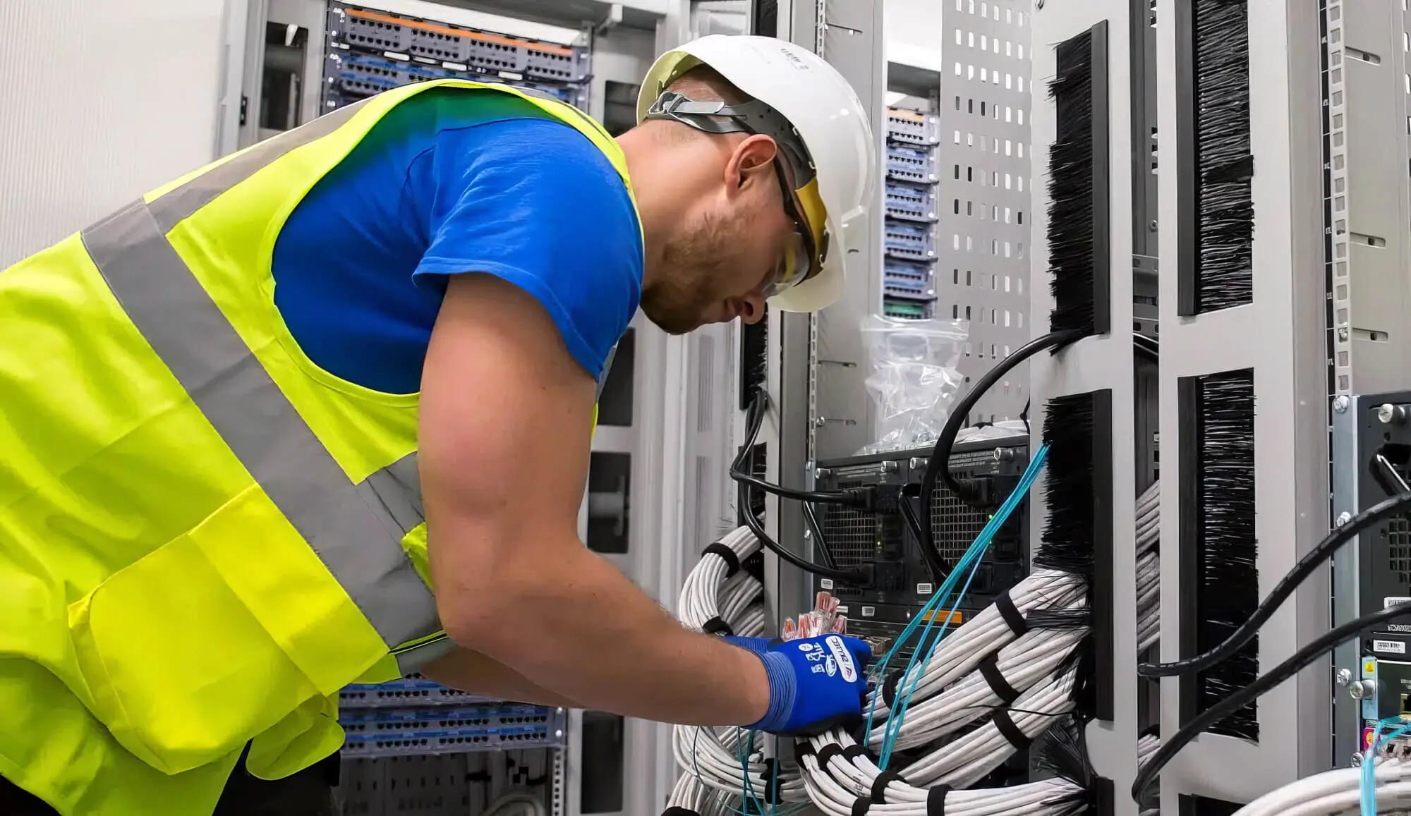 2023 08 Server Room With Network Cabling Server Room Network Cabling