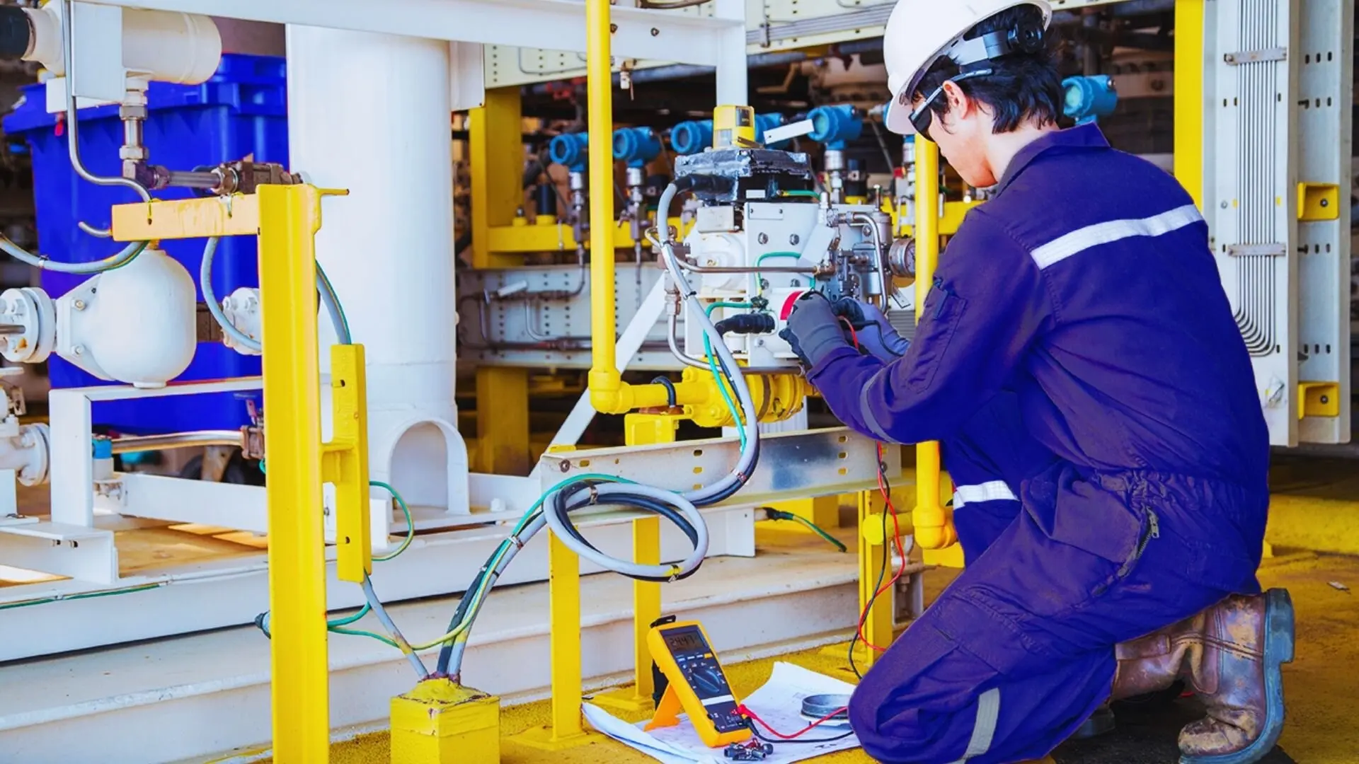 Blue Overalls Yellow Structure