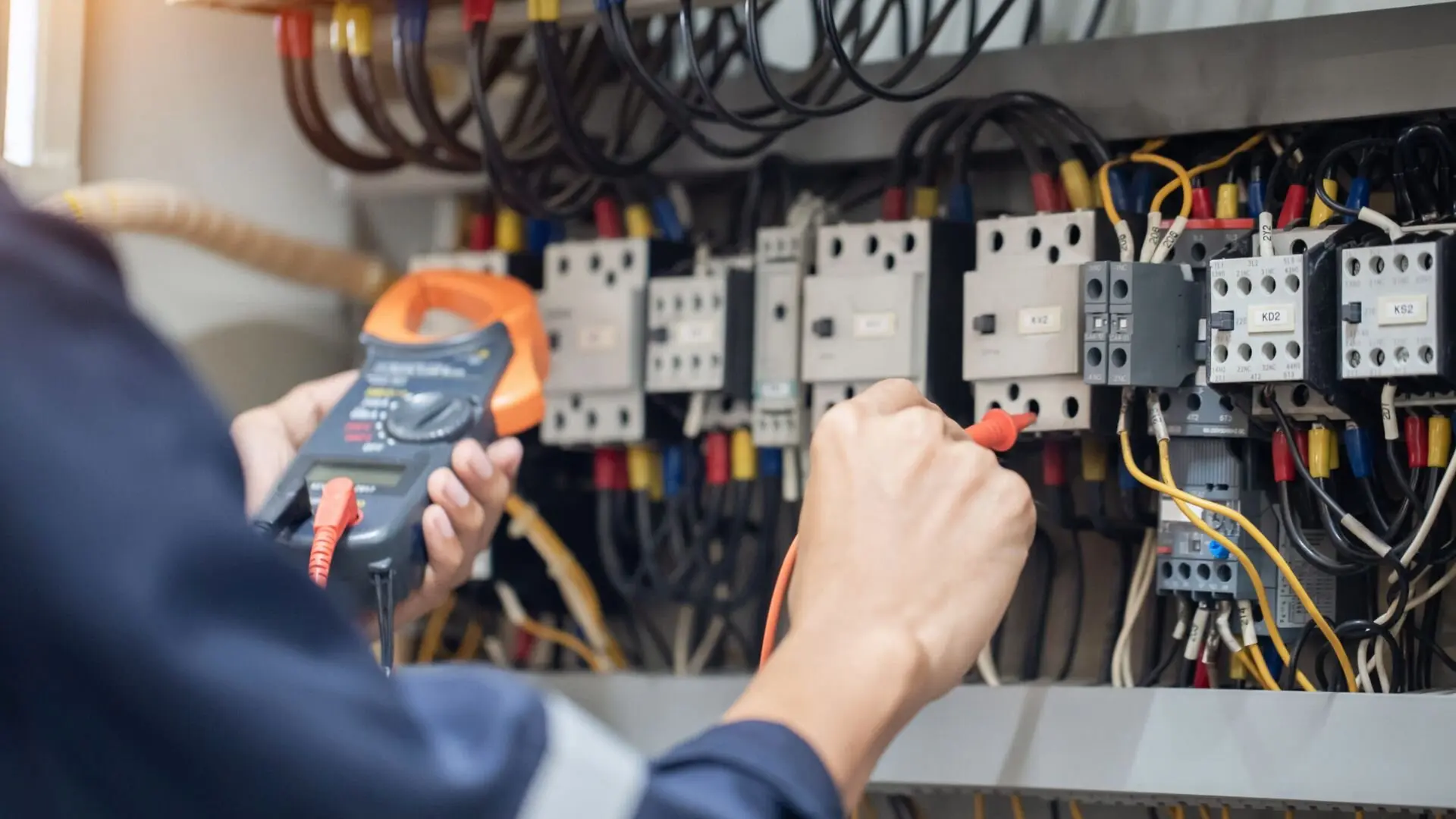 2023 10 Electrician Testing Each Panel Electrician Testing Panel