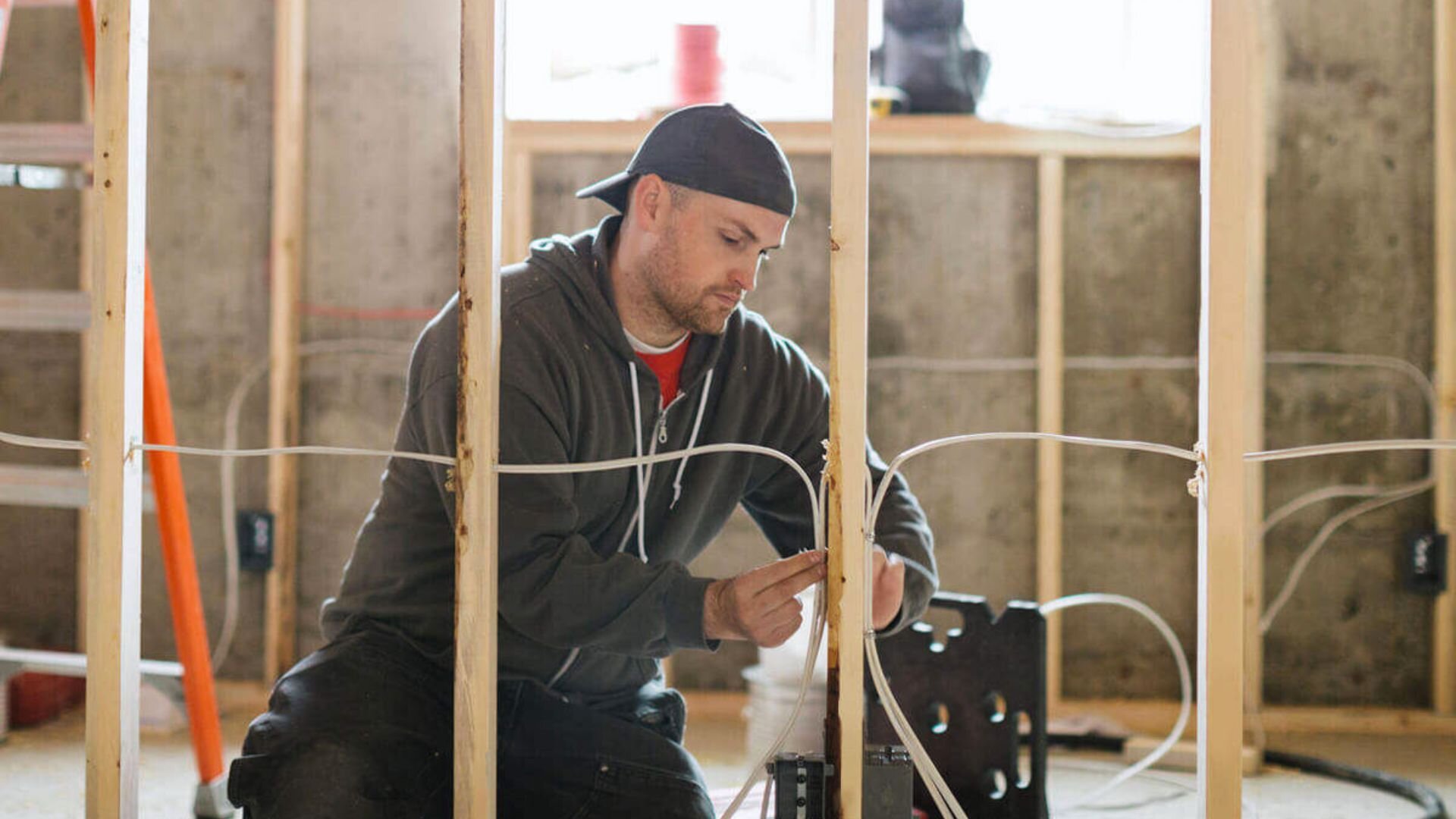 Installing Wires Wall