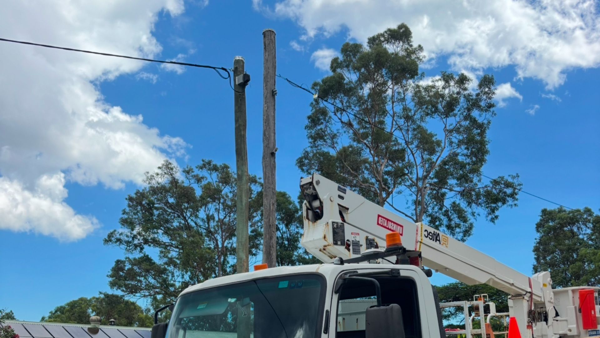Power Pole Overhead Consumer Mains Power Pole Overhead Consumer Mains