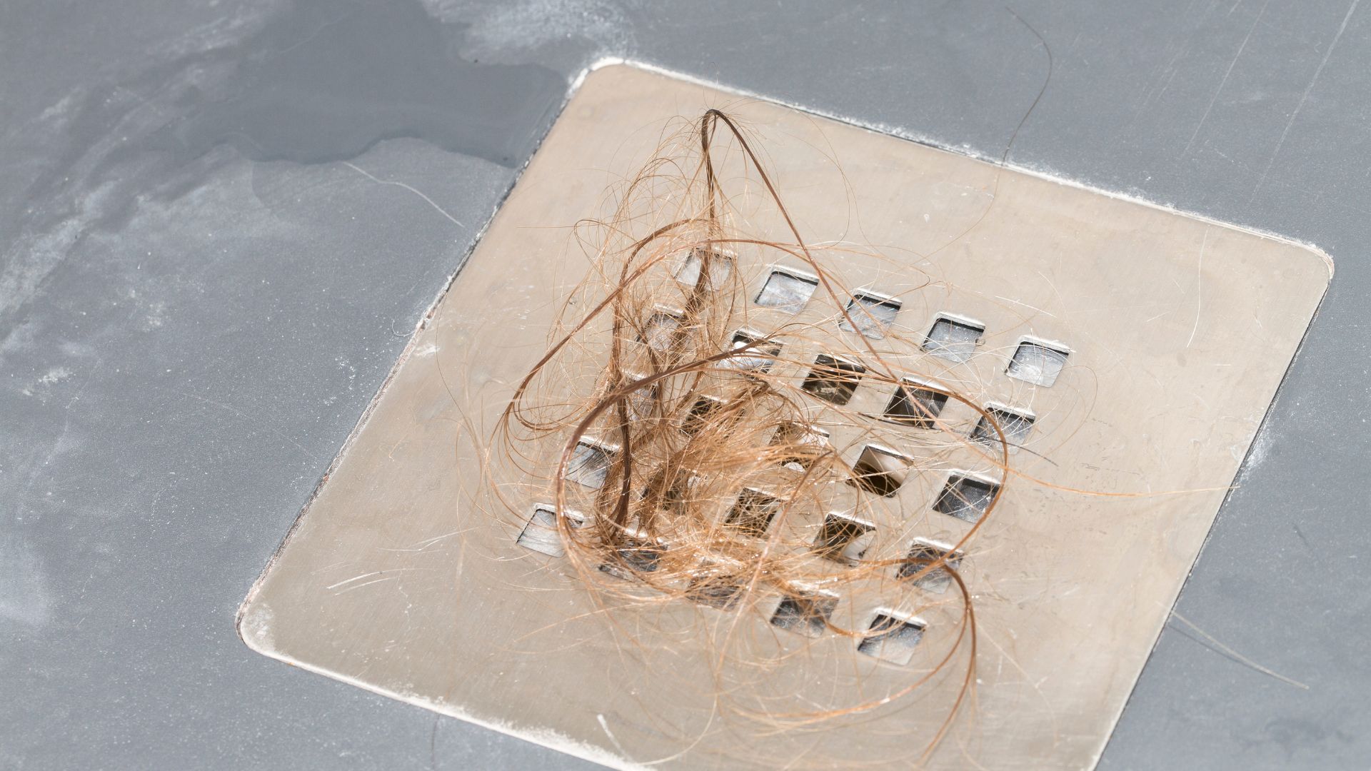 Clump Hair Stuck Shower Drain