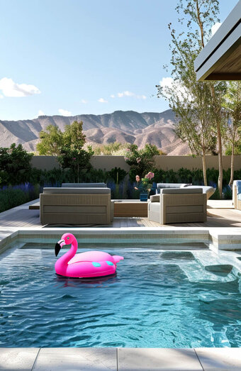 Custom Square Backyard Spa