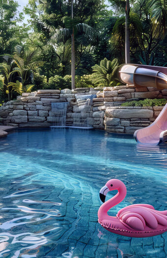 Luxury Backyard Swimming Pool