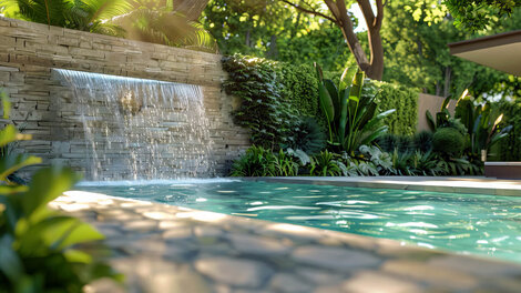 How to Incorporate Waterfalls in Custom Pool Designs Incorporate Waterfalls Custom Pool Designs