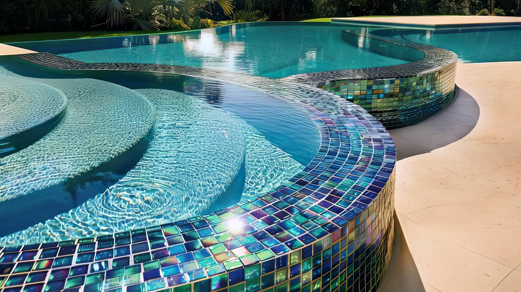 Beautiful Glass Pool Tiles