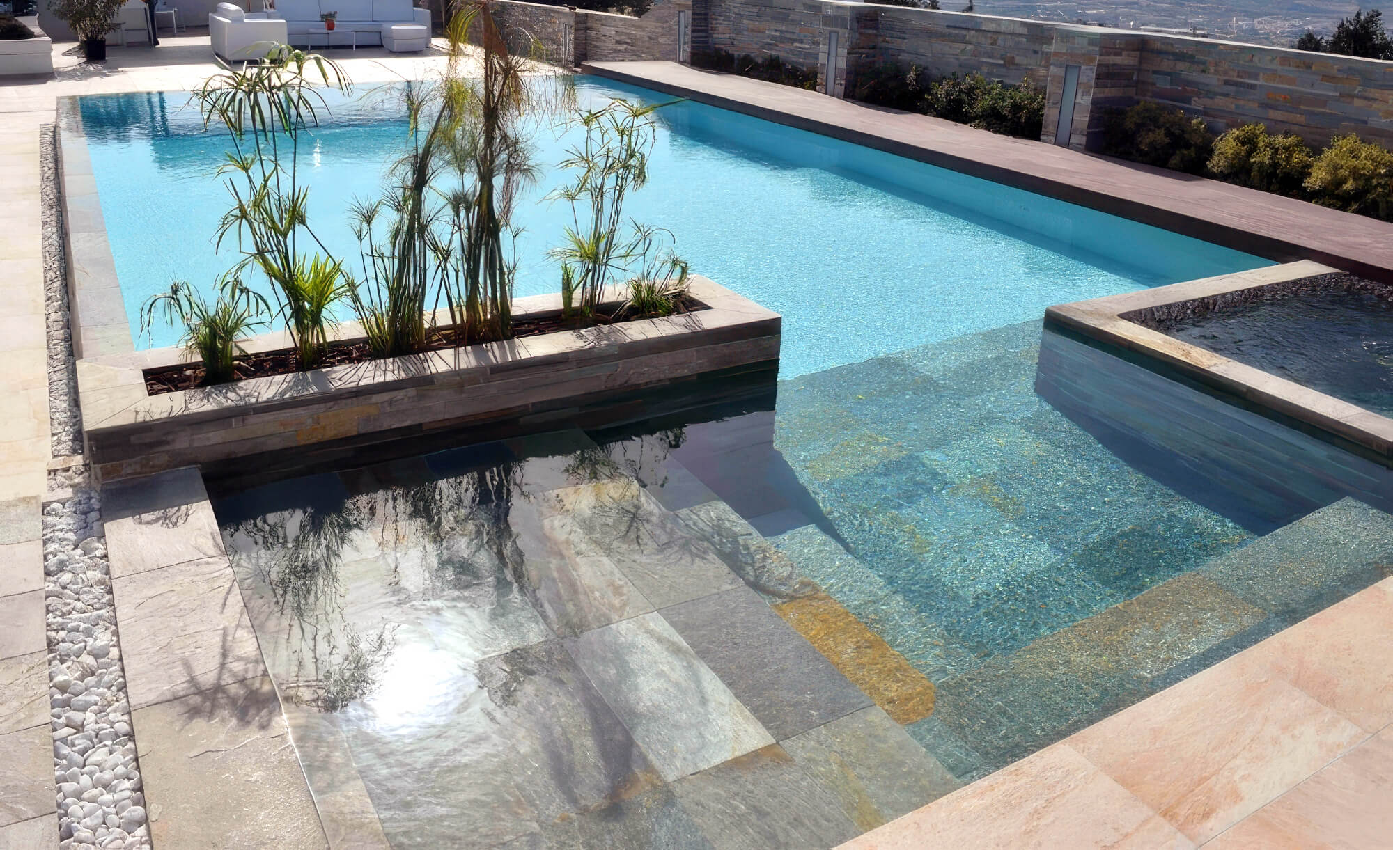 Natural Pool Floor Tiles