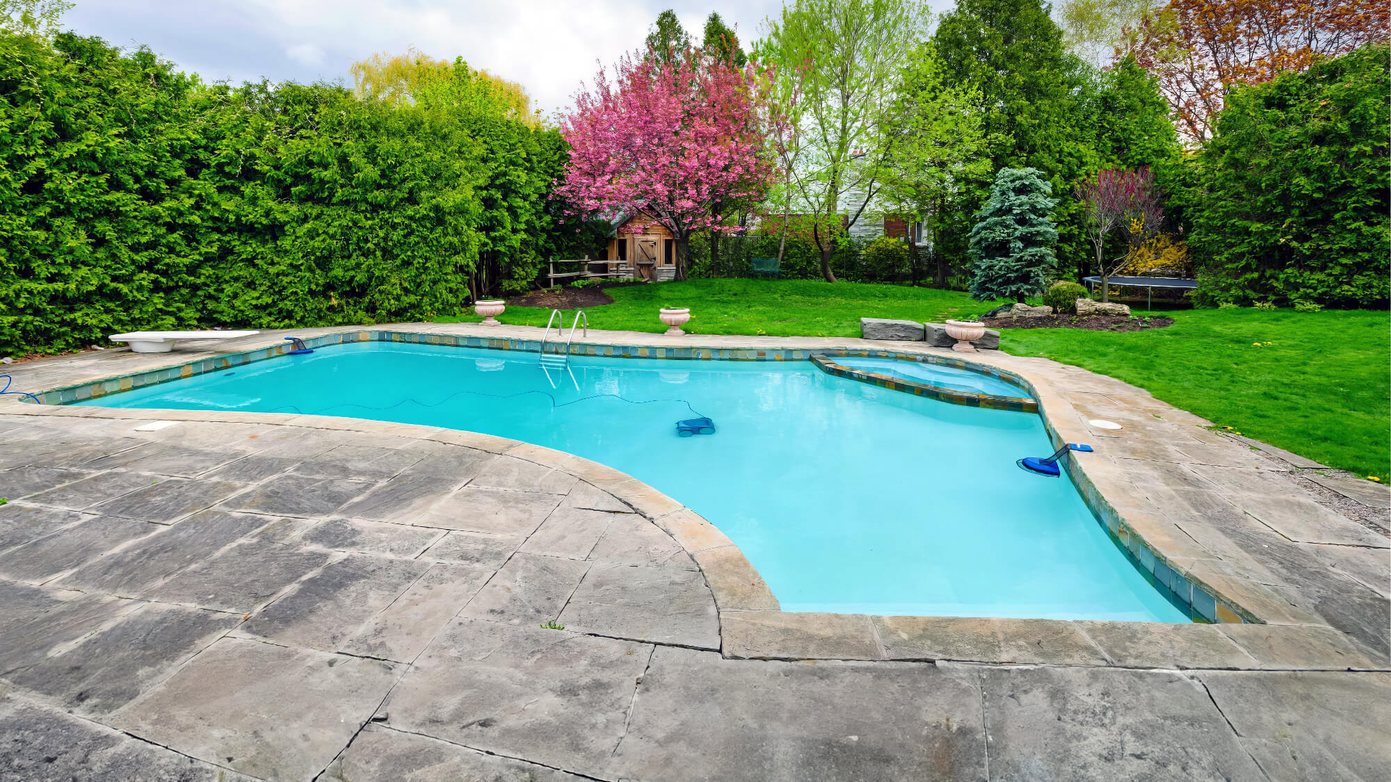 2024 10 Natural Stone Around Custom Pool Natural Stone Custom Pool