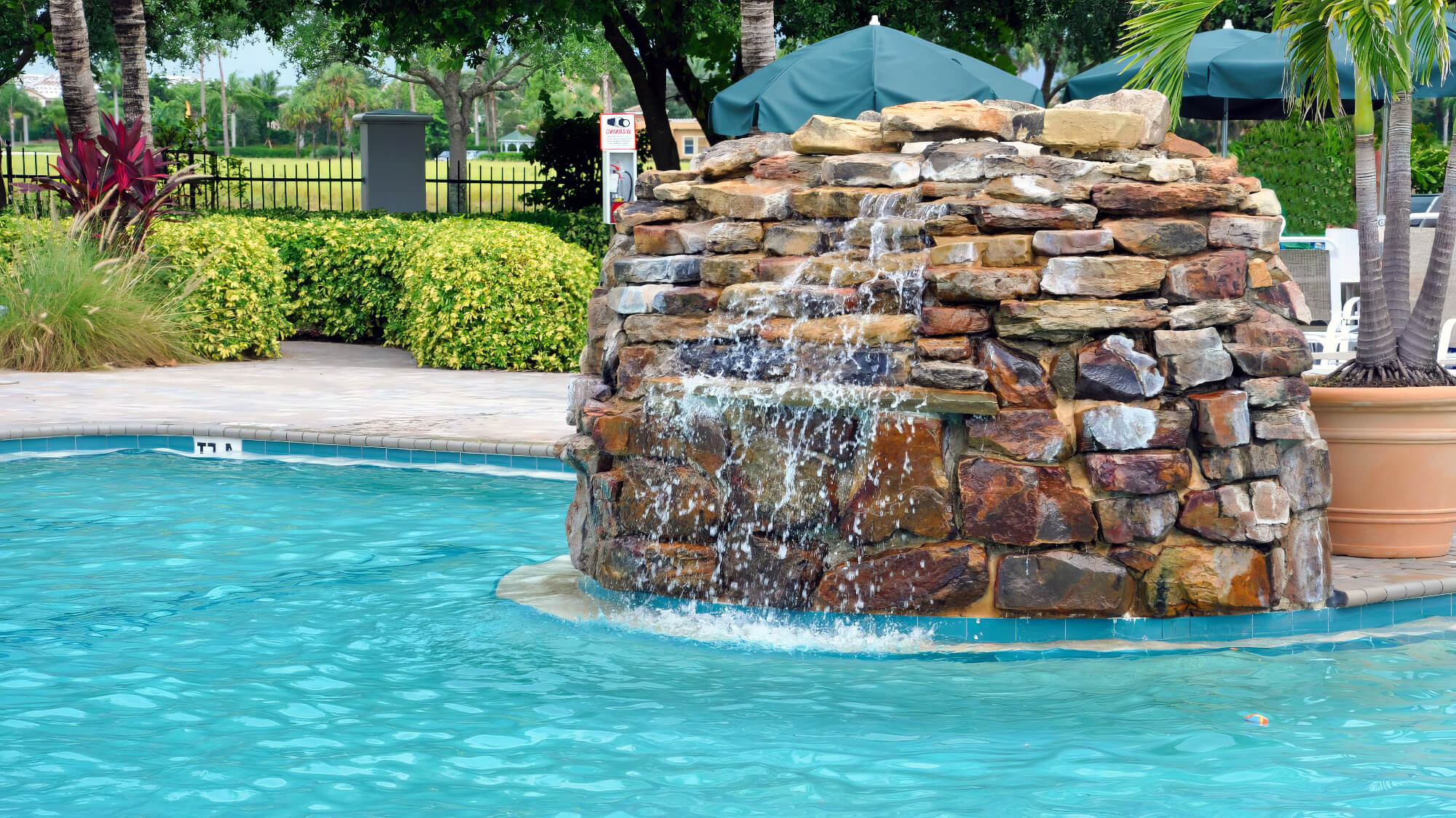 2024 10 Natural Stone Waterfall Custom Pool Natural Stone Waterfall Custom Pool