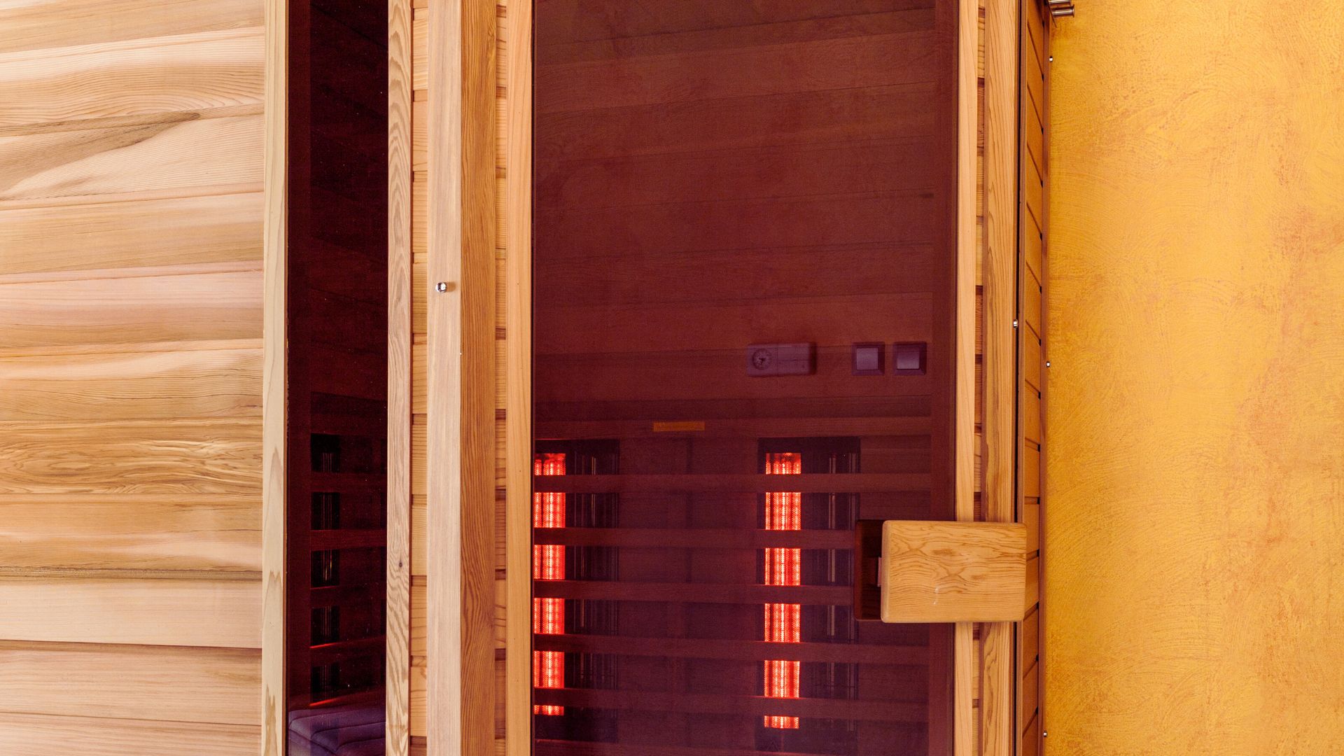 Modern Infrared Sauna Installation With Wooden Panels Modern Infrared Sauna Installation Wooden Panels