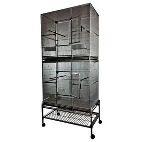 Double Stack Flight Bird Cage Black