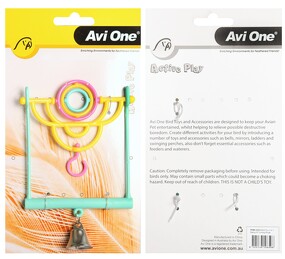 2 In 1 Swing with Rings Bird Toy 20cm