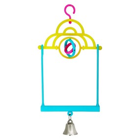 2 In 1 Swing with Turning Rings Bird Toy