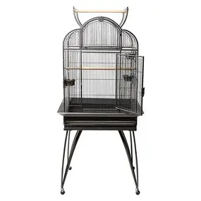 826 Parrot Cage Silver & Black
