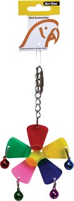 Acrylic Blossom with Bells Bird Toy 9cm