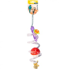 Acrylic Spiral With Ball Bird Toy