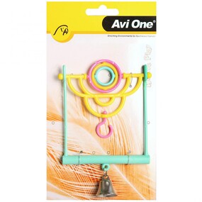 Bird Toy 2 In 1 Swing with turning rings