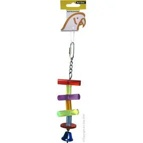 Bird Toy Acrylic Bunch Spillikin with Bell