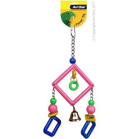 Bird Toy Acrylic Diamonds with Bell