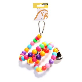 Bird Toy Coloured Beads Twister Bell 72cm