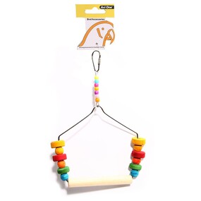 Bird Toy Coloured Block & Swing