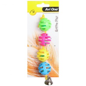 Bird Toy Geo Balls with Bell