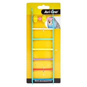 Multi Coloured Ladder with Geo Beads Bird Toy