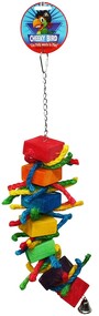 Block & Rope with Bell Bird Toy Medium